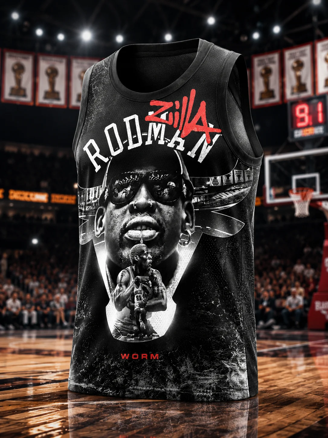 Chaleco de Baloncesto Estilo Punk Rodman "Rodman Zilla" 2026, para Hombres, Mujeres y Niños, Impresión 3D, Prenda Casual para Fans