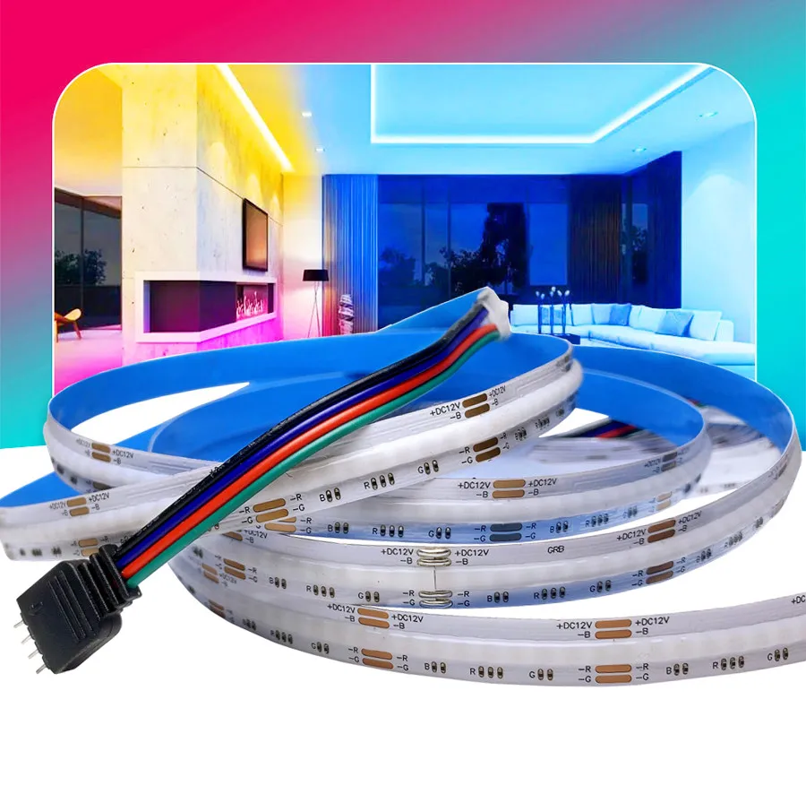 

COB RGB LED Strip Lights Decoration for Wall Room Decor DC12V 810led / DC24V 840led Flexible Ribbon RGB Tape TV Back light Gamer