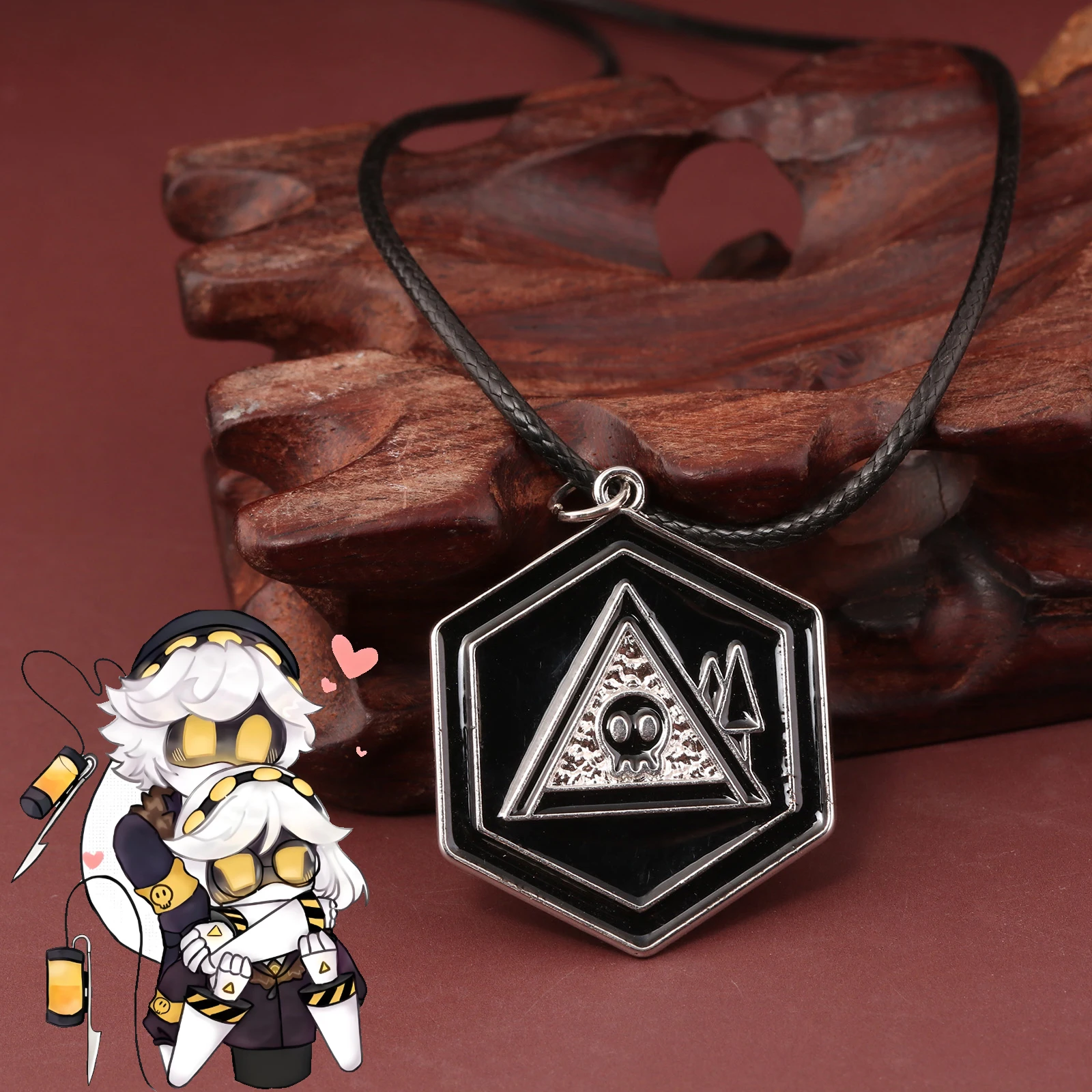 Anime Murder Drones Temporada 1 collar Logo calavera collar juego de rol Unisex colgante collar joyería accesorios regalo