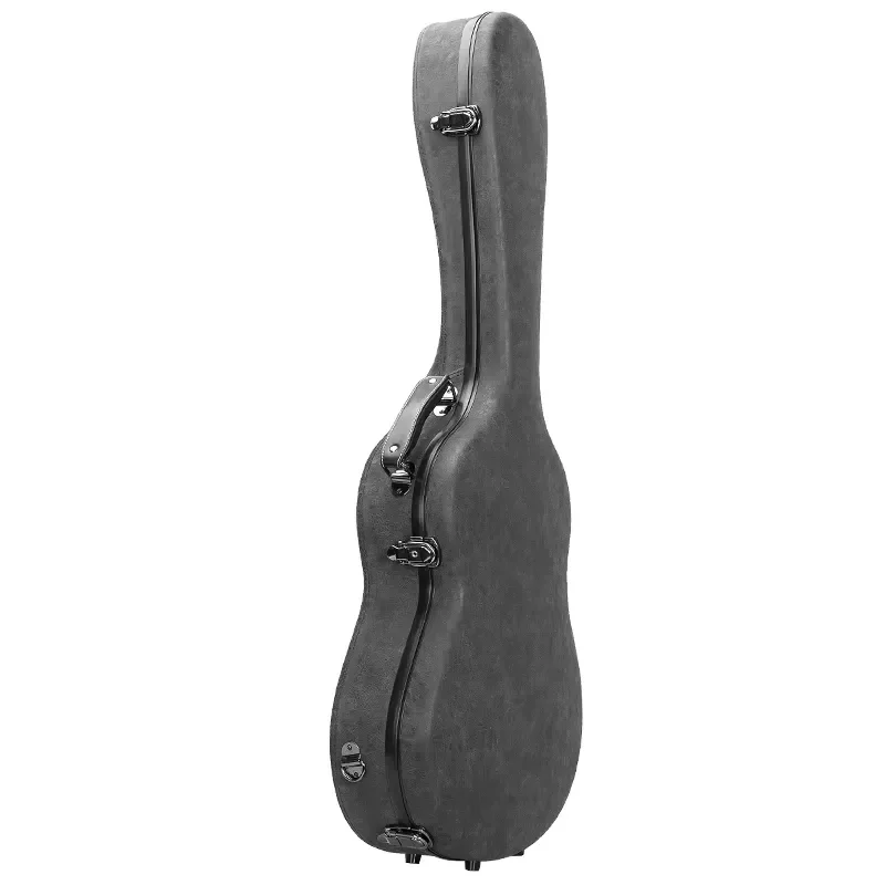 Durable Fiberglass Hard Shell Case for 41 Inch Acoustic Guitar Protective Travel Bag with Handle Musical Instrument Storage