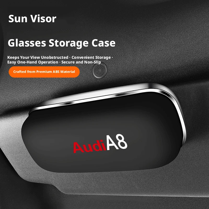 

Compatible with Audi A8 car eyeglass case, A4/A6/A3/Q5/Q3/Q7/Q2/A5/A7 sunglasses storage, sunshade clips, and accessories.