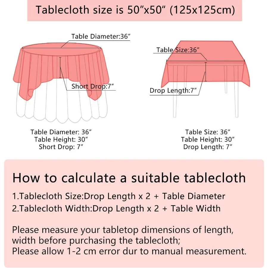 Burgundy Sequin Tablecloth for Parties: Glitter Fabric 50x50 Inches Kitchen Linen for Square Head Centerpieces Party Decoration