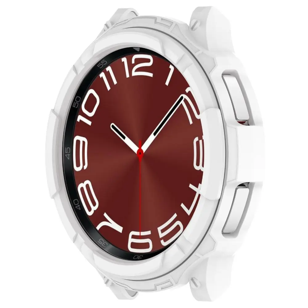 เคส TPU + ฝาปิด47มม. 43มม. ฝาครอบป้องกันฝาปิดอุปกรณ์ป้องกันหน้าจอแบบกลวงสำหรับ Samsugn Galaxy Watch 6 CLASSIC