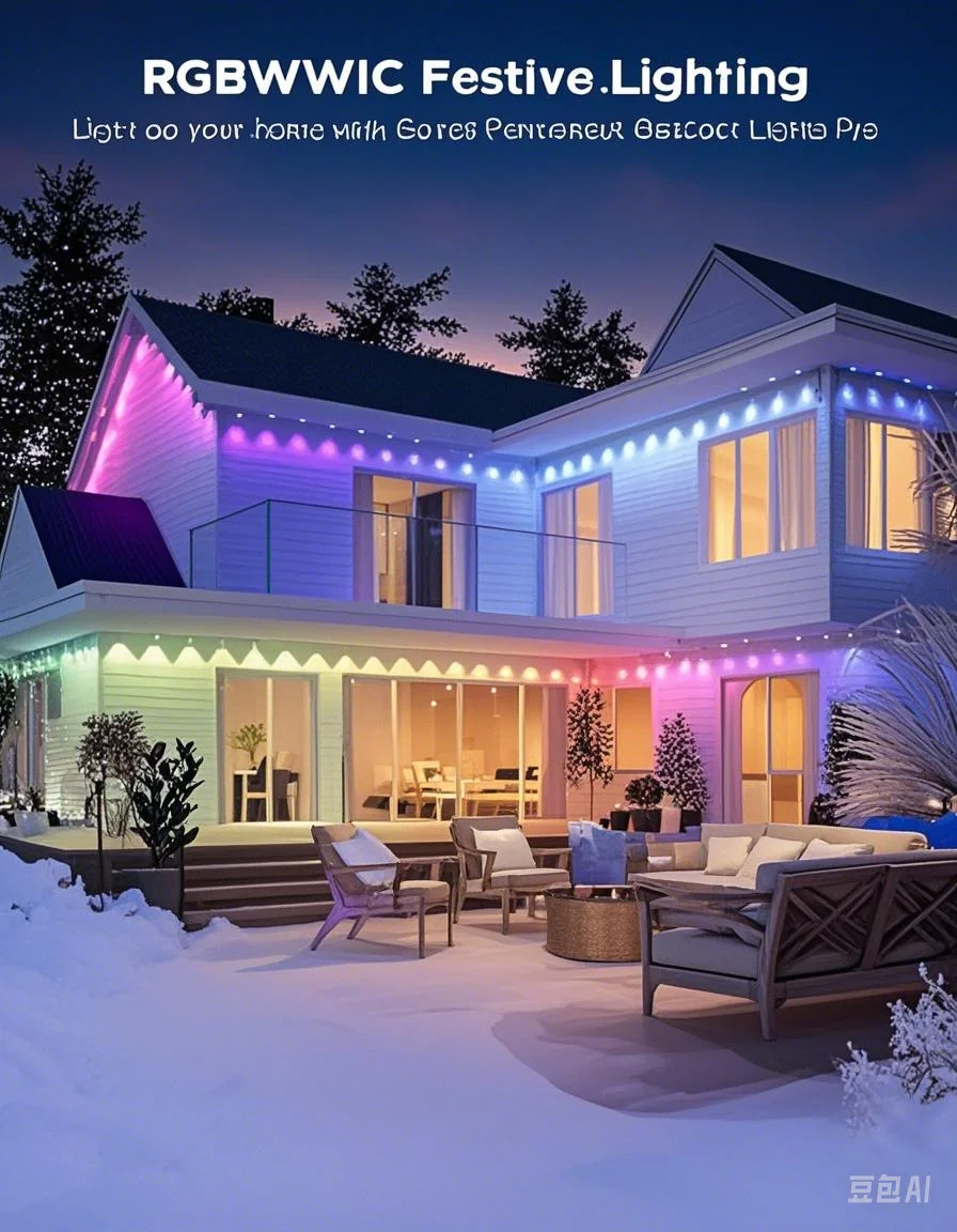 100FT permanent eaves light, ALXEA connectable, IP67 waterproof,2meters , LED light, suitable for house atmosphere building