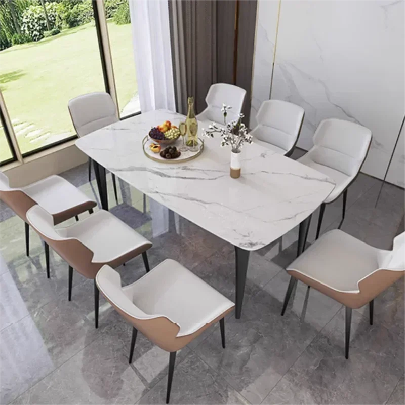 Rectangle Nordic Dining Table Industrial Luxury Elegant Modern Dining Table Italy Kitchen Mesa De Comedor Home Furniture