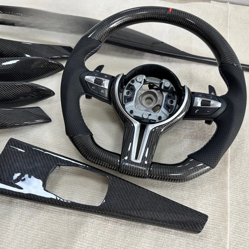 For BMW 3 Series 4 Series GT carbon fiber interior kit, bright carbon, wet carbon, wood trim panels, modification