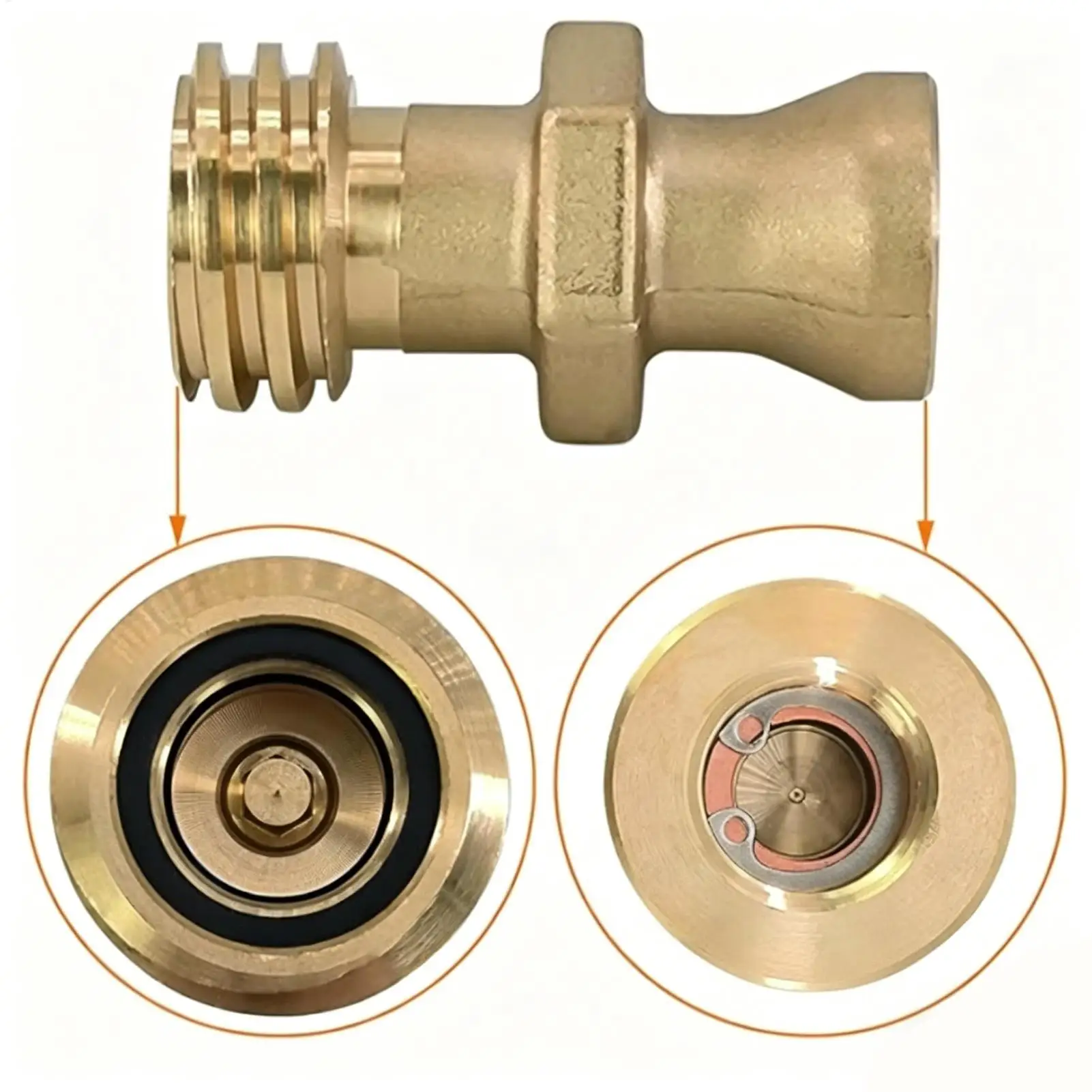 Propane Tank Fittings Male Brass Valve Propane Tank Fitting For Threaded Valve BBQ Rv Cooking Outdoor Camping Replacement