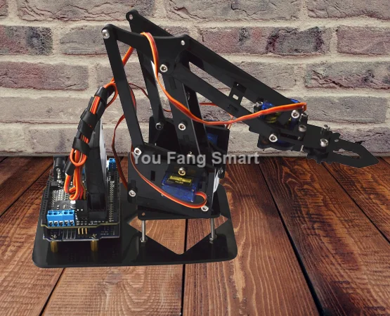 Sg90 mg90s Vorbau 4 dof Roboterarm-Kit mechanischer Arm Krallen-Kit ps2 oder Knopfs teuerung für Arduino-Roboterarm-Kit DIY-Programmier roboter – Detail 10