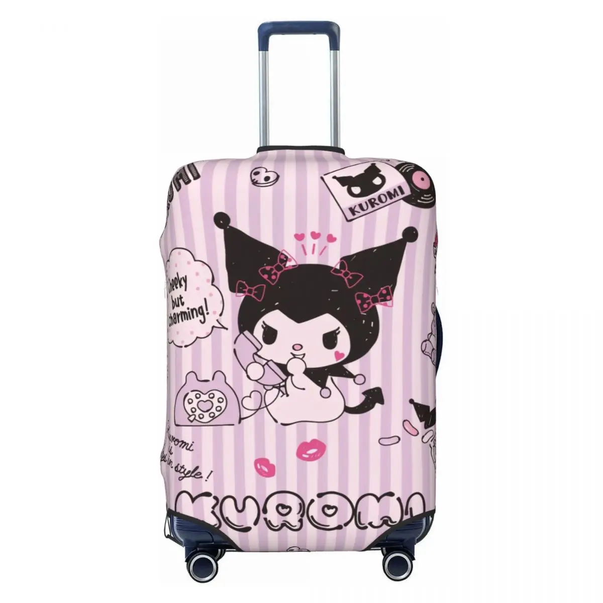 

Cute Rabbit Kuromi Suitcase Cover Elastic Halloween Luggage Covers Protector for 18-32 inch