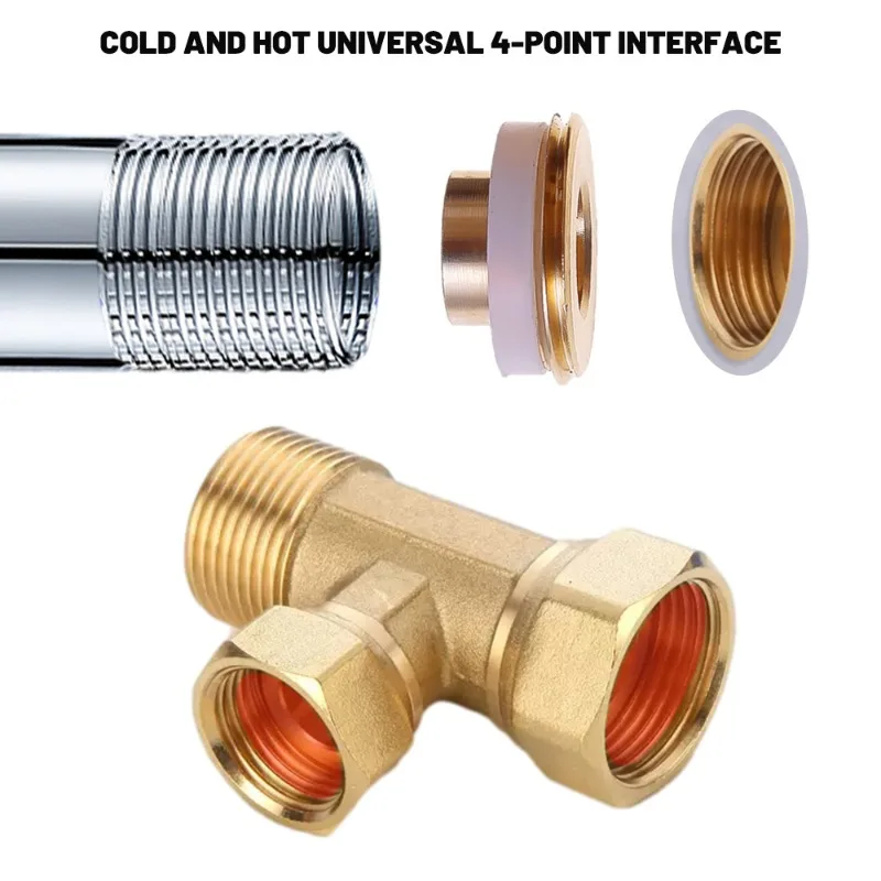 1-10PCS Faucet Brass Seal Washer Leak-proof Sealing Gaskets Free Tape Triangle Valve Prevent Dripping Sealed Ring Brass Washers image 6