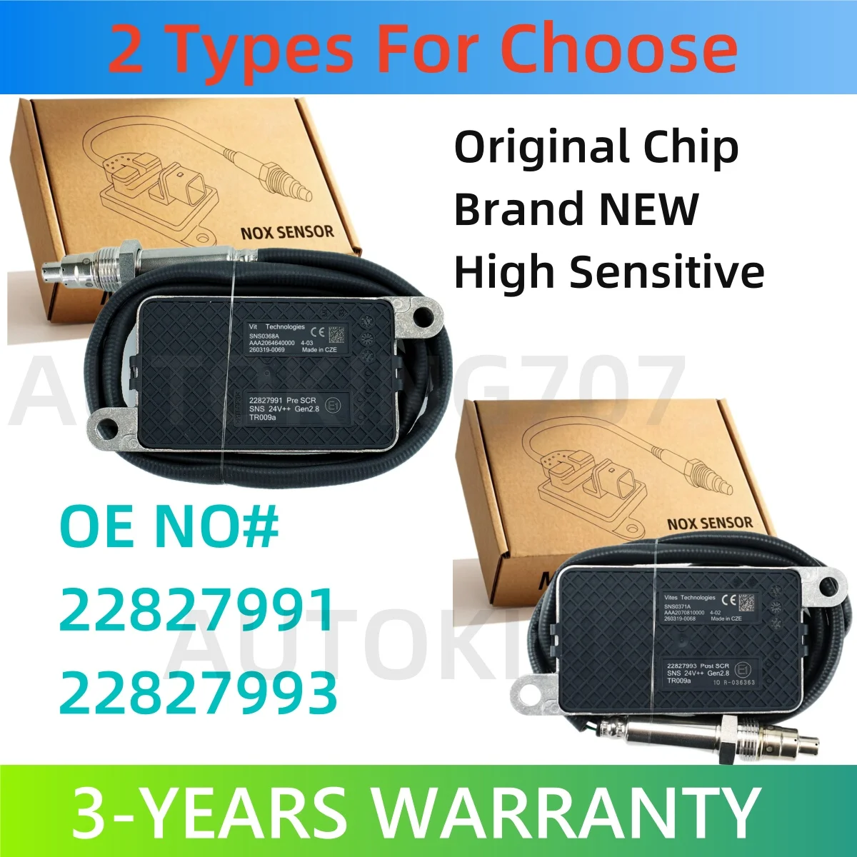 

22827991 5WK97368 22827993 5WK97371 High Quality forNGK Probe Nitrogen Oxygen NOX Sensor For Volvo Truck A2C93782800 20873395
