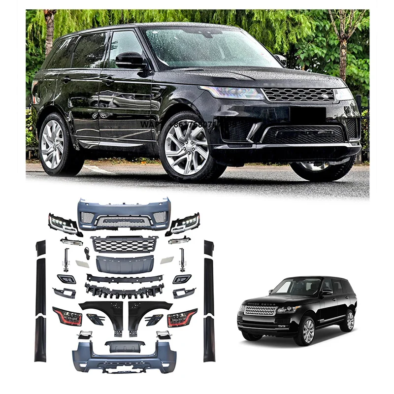 Wide Body Kit for  Range Rover 2014-2017 Auto Parts Upgrade to 2020- Front Rear Bumper Head Lamp Fender