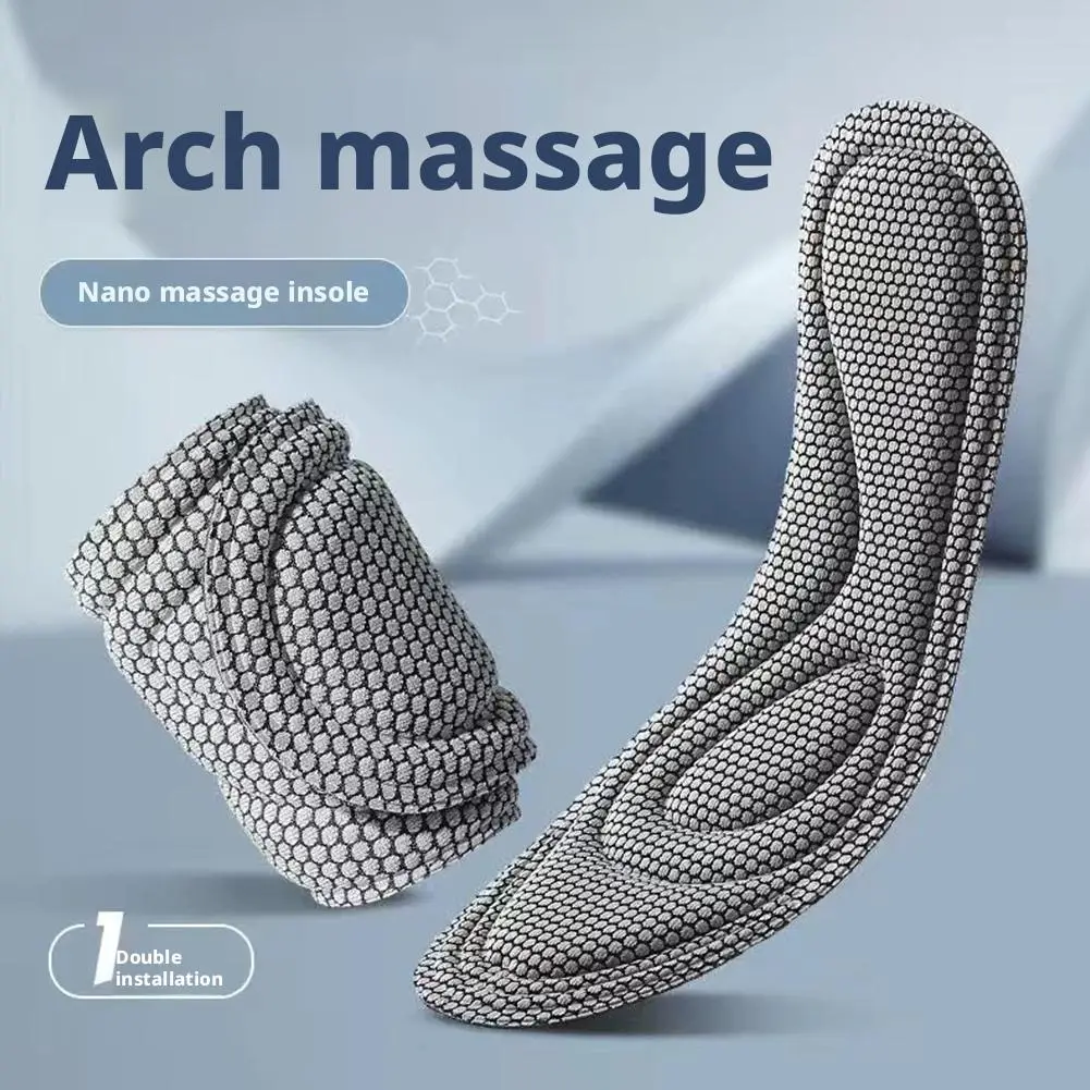 Insoles for Shoes for Men and Women, Comfortable Cushion Inserts for Walking, Hiking, and Standing All-Day with Arch Support