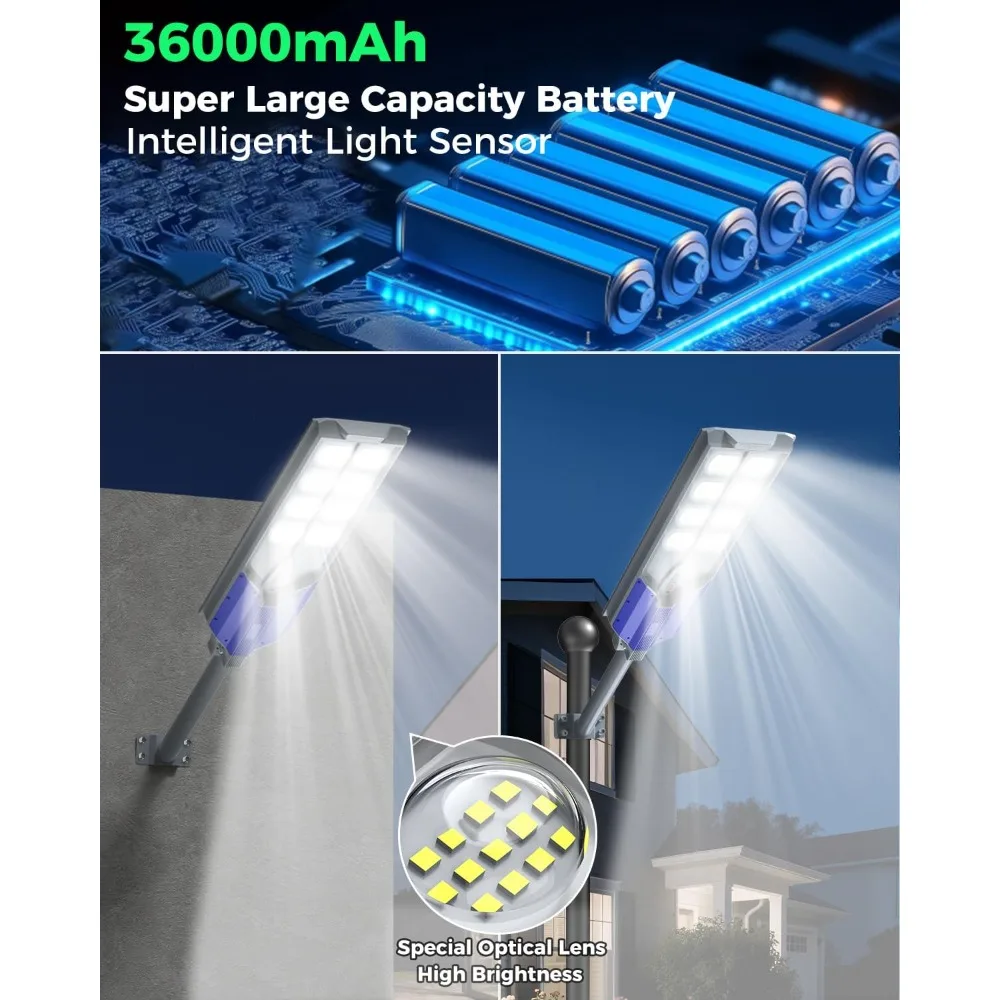 تعمل بالطاقة الشمسية في الهواء الطلق أضواء الشوارع من الغسق إلى الفجر مقاوم للماء IP67 محس حركة الأمن كشاف ضوء لوقوف السيارات الطريق