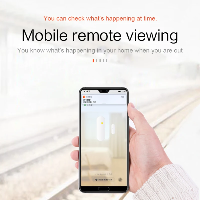 Tuya-Zigbeeスマートドアセンサー,ホーム開閉検出器,アプリケーション制御,通知,Alexa, Google Home,Zigbeeゲートウェイが必要