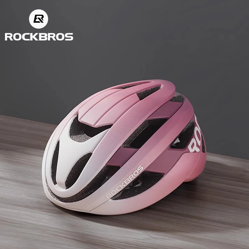 

ROCKBROS Сверхлегкий велосипедный шлем, обтекаемый Aero, цельнолитой регулируемый шлем, женский женский MTB, дорожный велосипед, безопасность велосипеда
