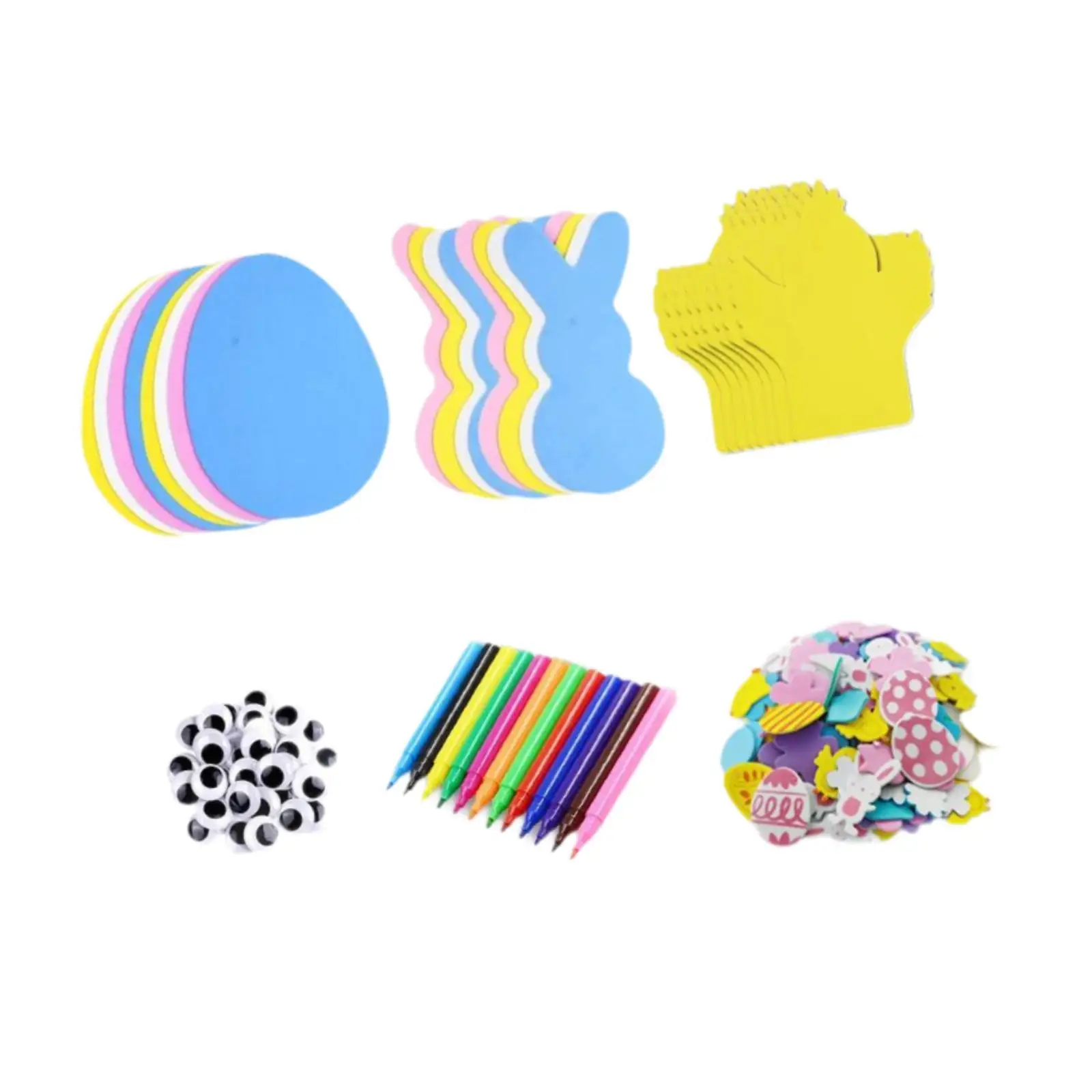 Easter Foam Stickers Fun Ornament Party Favors Supplies Easter Craft Kit