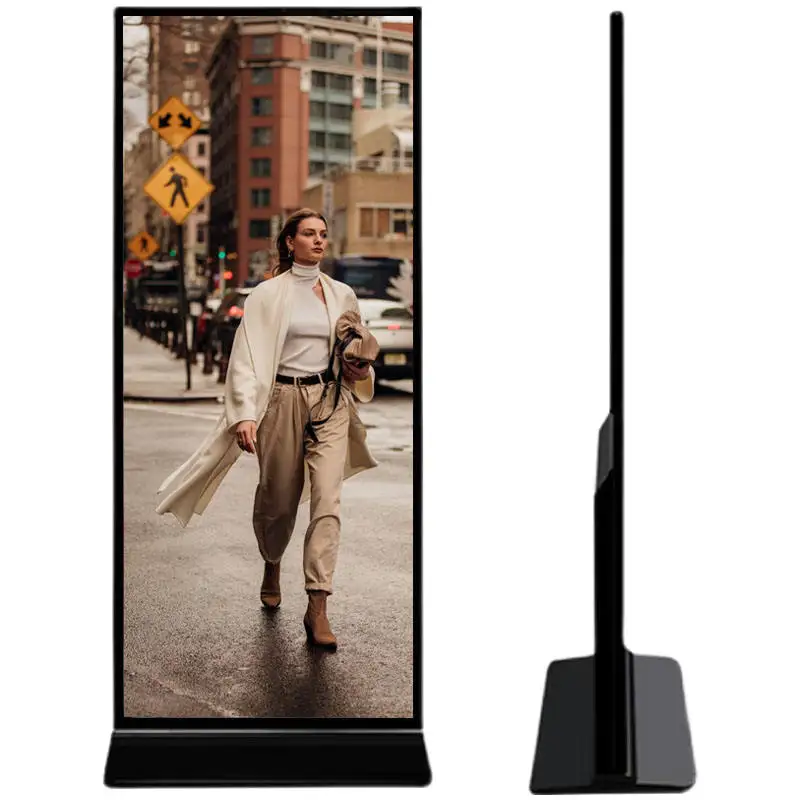 

55 65 75 85 Inch Floor Standing Full Screen Super Thin Advertising Player Digital Signage Ultra Wide Stretched LCD Bar Display