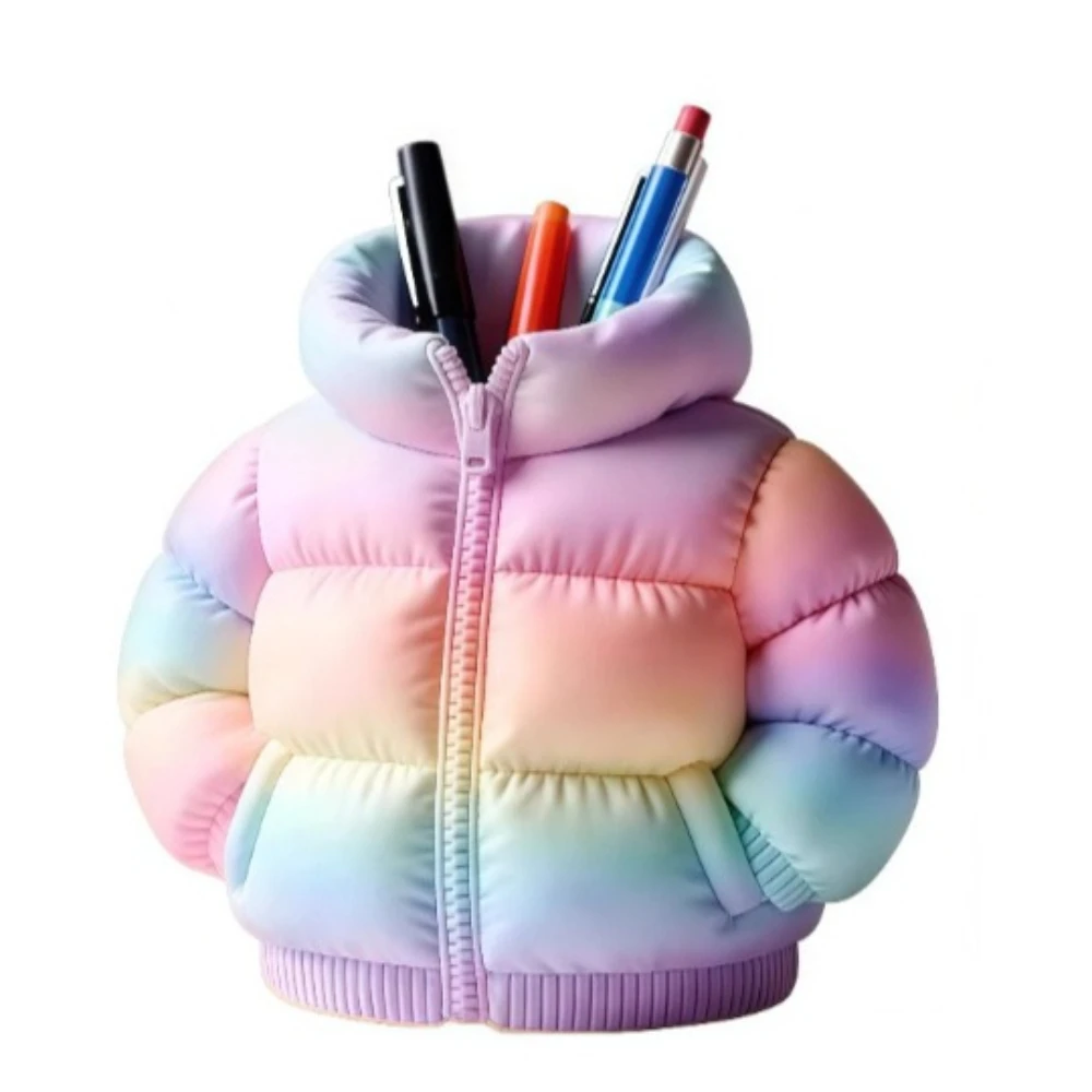 Bread Down Jacket Pen Holder 3D Printing Organizing and Storage Box Fun and Creative Desktop Ornament Decoration