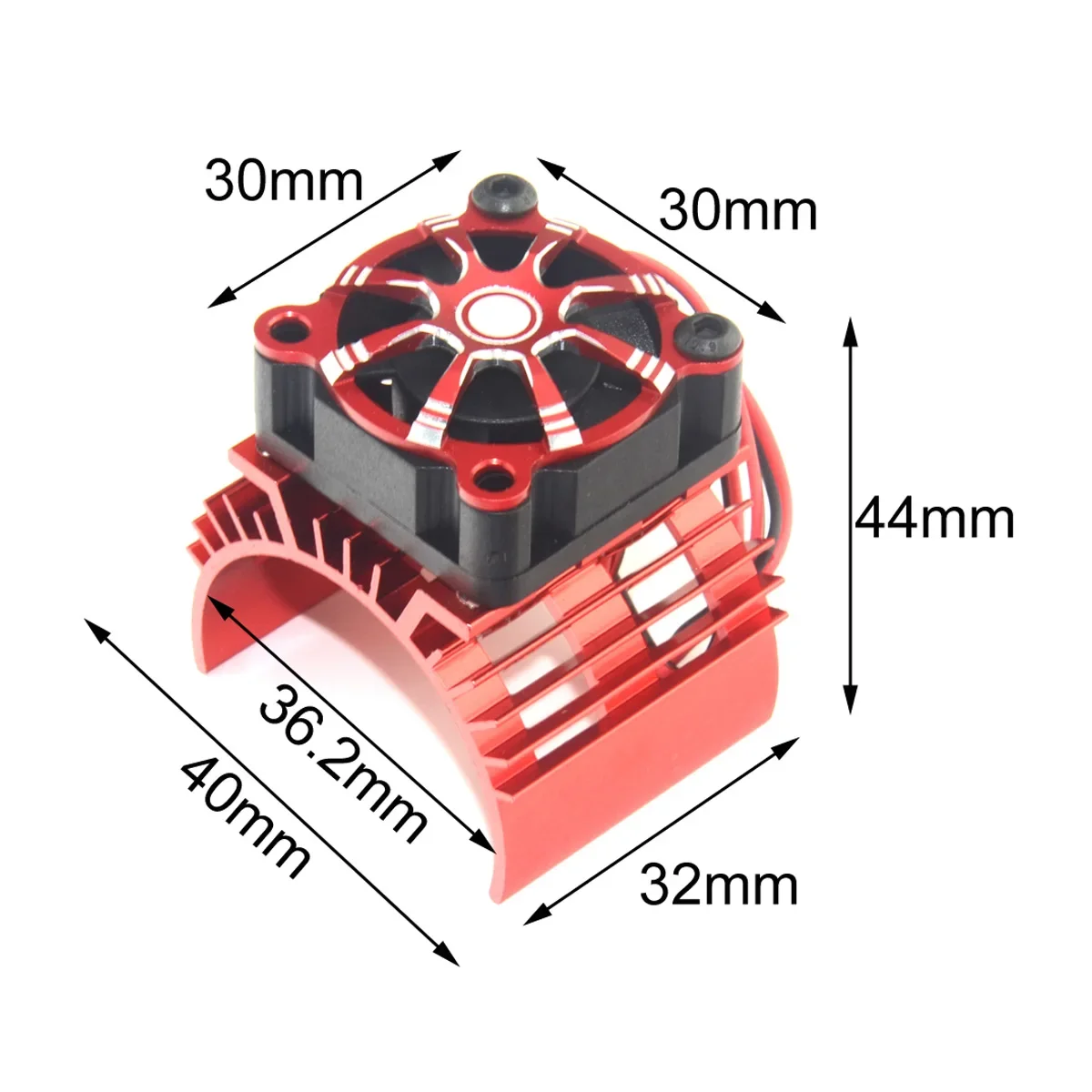 RC Car 540 550 Electric Motor Aluminum Cover Heat Sink + Cooling Fan + Protective Guard for 1/8 1/10 HSP Himoto Redcat RC Car