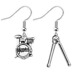 Pop Music Lovers Rock Drum Kit Earrings Unique Fashion Interesting Girl Women Jewelry Accessories Pendant Gift