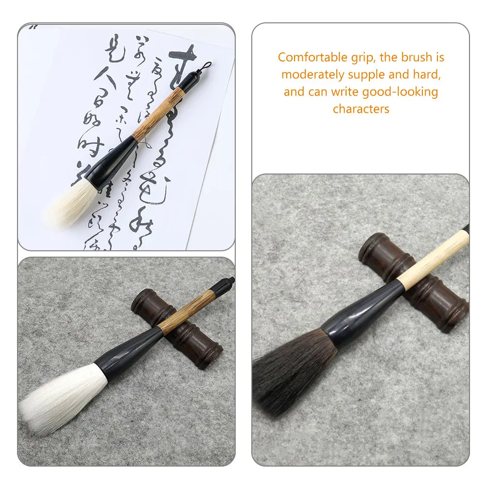 

2 шт. китайских каллиграфических кистей из высококачественных материалов, подходят для каллиграфии, акварельной живописи, художественных принадлежностей, подарков.