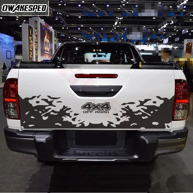 

2pcs 4X4 OFF ROAD Styling For-Ford Ranger Raptor Isuzu D-max Nissan-Navar Toyota-Hilux Car Tail Decor Sticker Pickup Trunk Decal