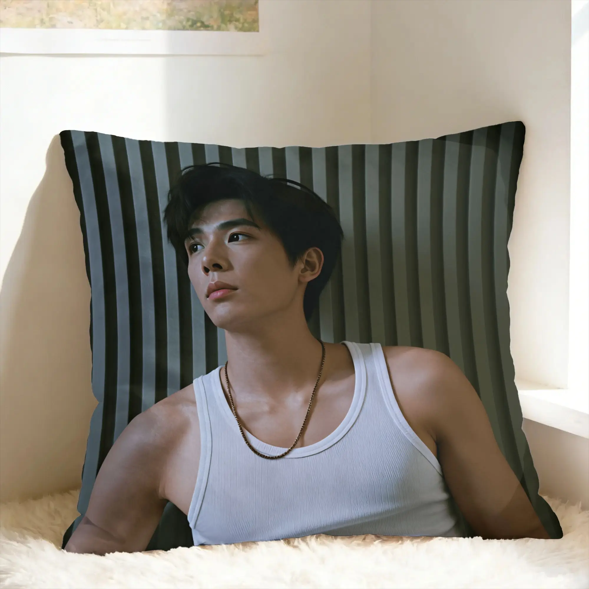 Pillow Cover Wang Anyu Actor  Morden Pillow Case For Chair Sofa Home Decor Pillowcases
