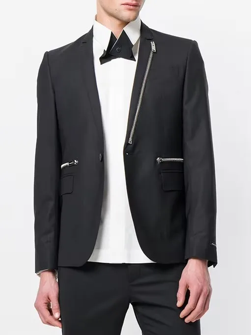 XS-6XL novo 2025 roupas femininas masculinas caminhada blazer cabeleireiro colarinho zíper design terno jaqueta plus size costomes