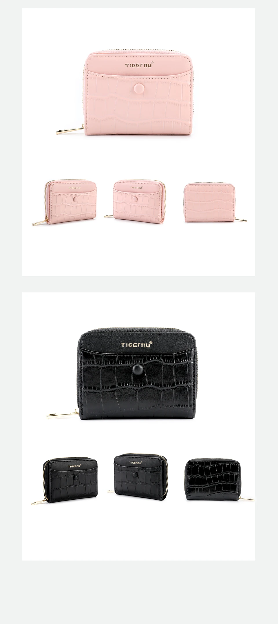Tigernu Neue Geldbörse Frauen Mode Kurze Brieftasche Aus Echtem Leder Leichte ID Karte Halter Reise Bargeld Münze Tasche Mit Reißverschluss – Detail 18