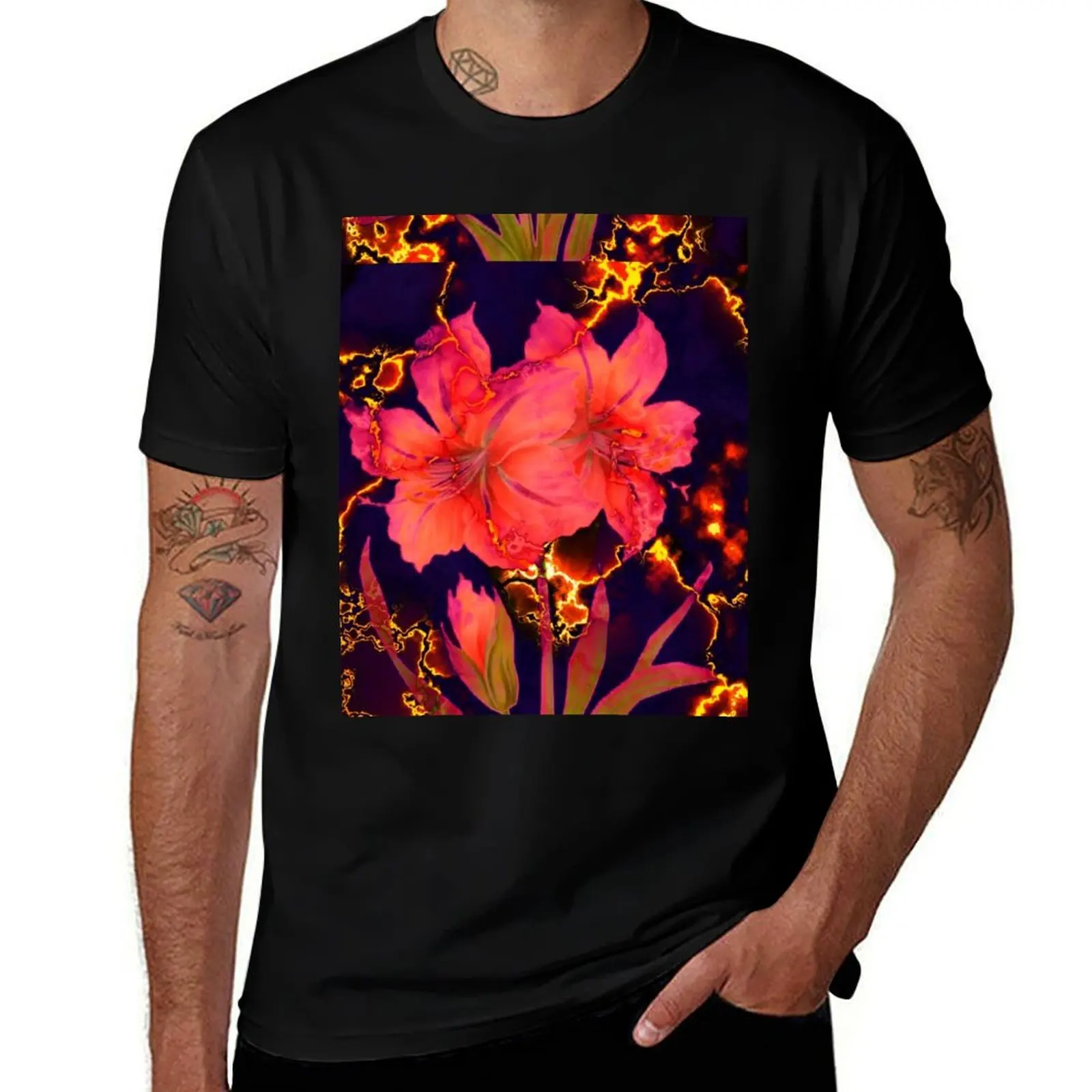 luminous amaryllis T-Shirt printed t shirts for man T-Shirt