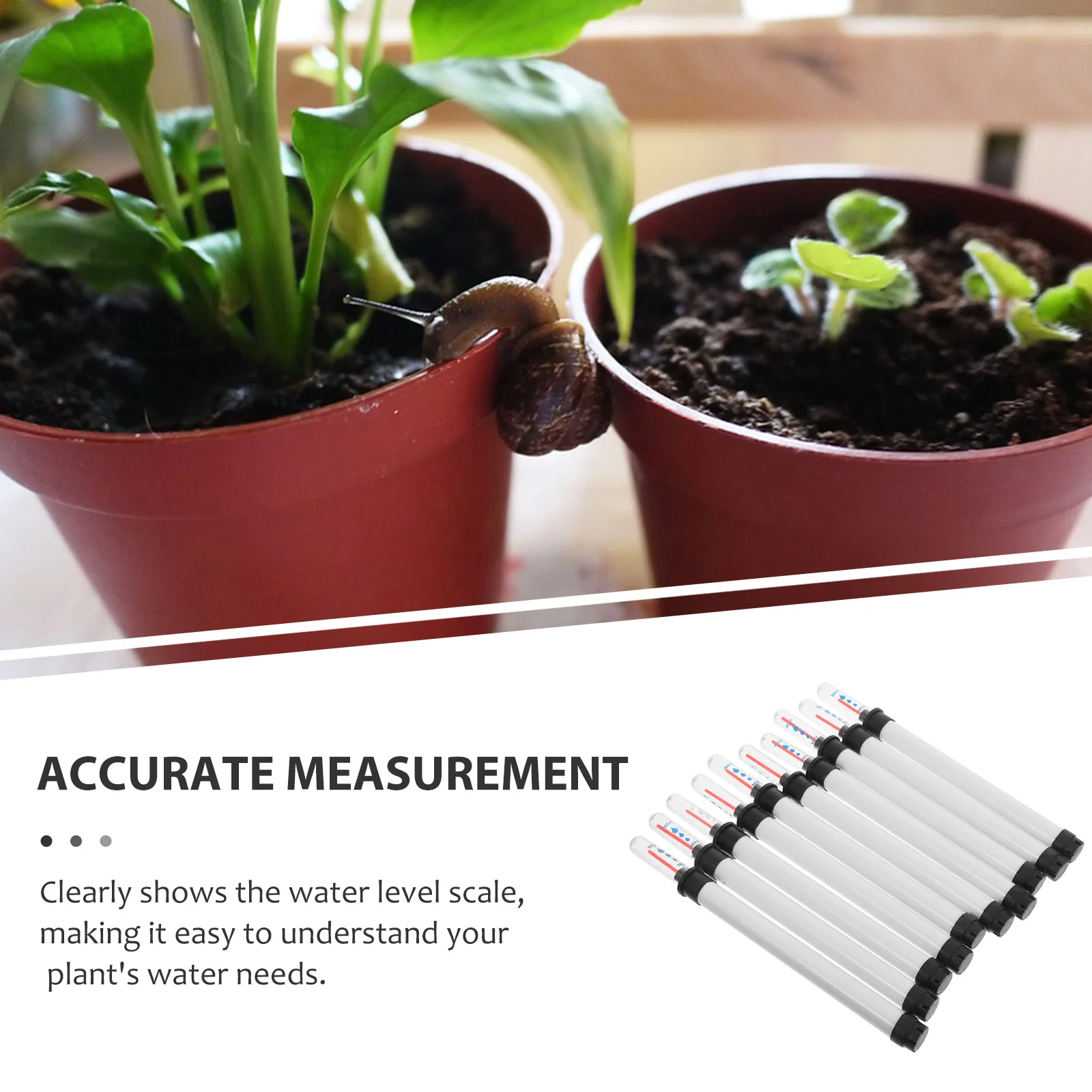 

10 pcs Level Indicator For Plants Soil Moisture Meter Garden Water Monitor Water Level Scale Alert Multi Plant Management