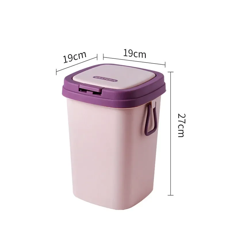 8L/13L Wall Mounted Trash Can Bin With Lid Waste Bin Kitchen Cabinet Door Hanging Trash Bin Garbage Car Recycle Dustbin Rubbish