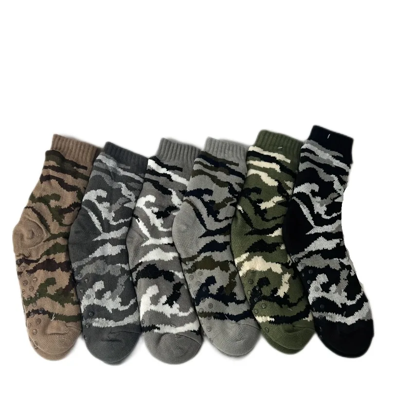 Winter Socks Mens Thermal Leopard Warm Short Plus Velvet Soft Non Slip Fluffy Floor Fuzzy Sock Male Camouflage Gift 2023 New In