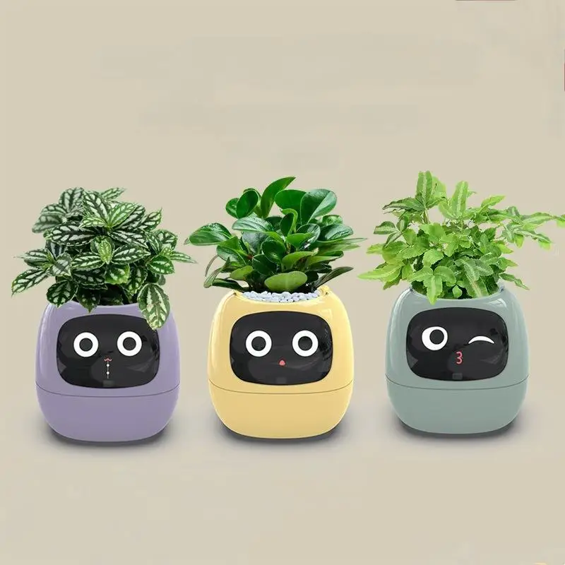 Smart Life Planter Robot Tuya IVY Intelligent Plant Maintenance Robot AI Chips Rich Expression Interaction Companion Custom Gift