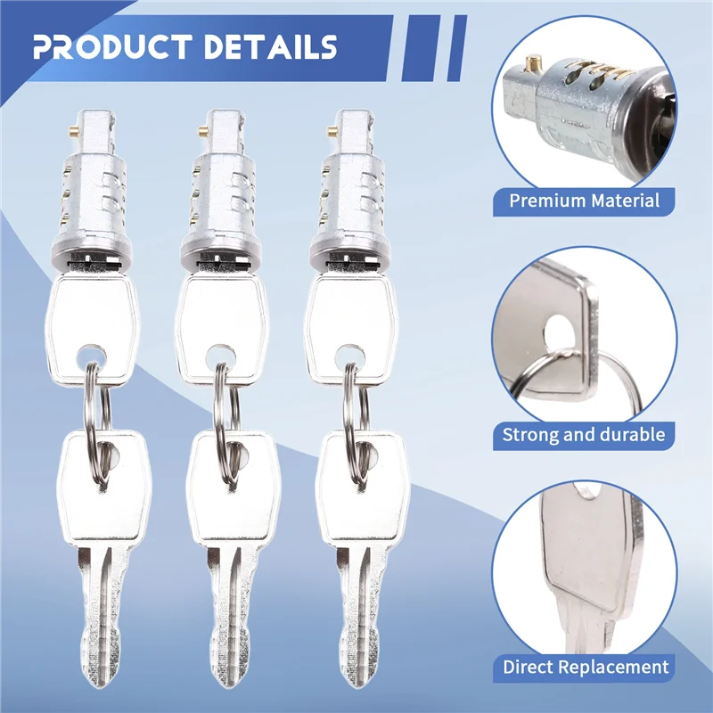 

A33K-Набор стволов для дверного замка автомобиля с ключами, аксессуары для системы блокировки дверей автомобиля Mtc6504 для Land Rover Defender 90 110 130