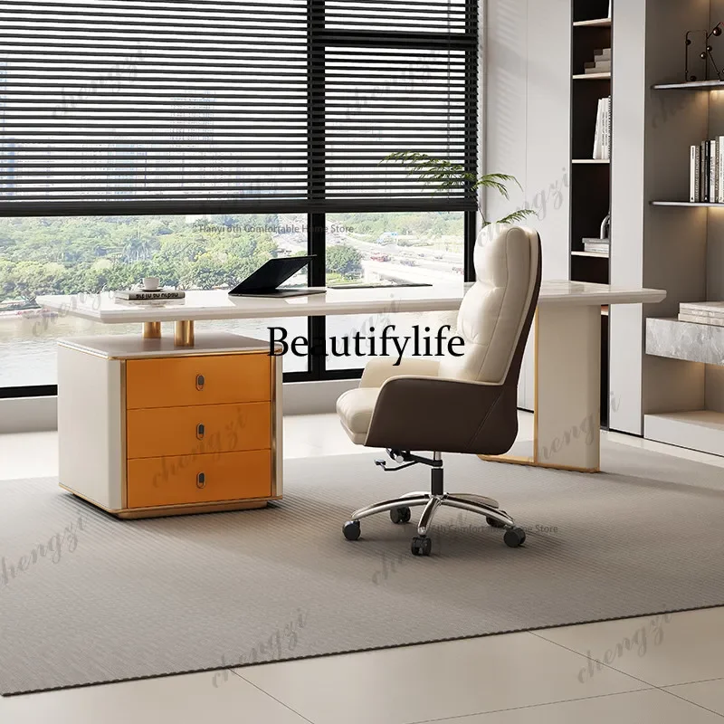 B567 Nordic Sintered Stone Office Desks Modern Luxury Bedroom Study Writing Desk Minimalist Designer Office Furniture escritorio