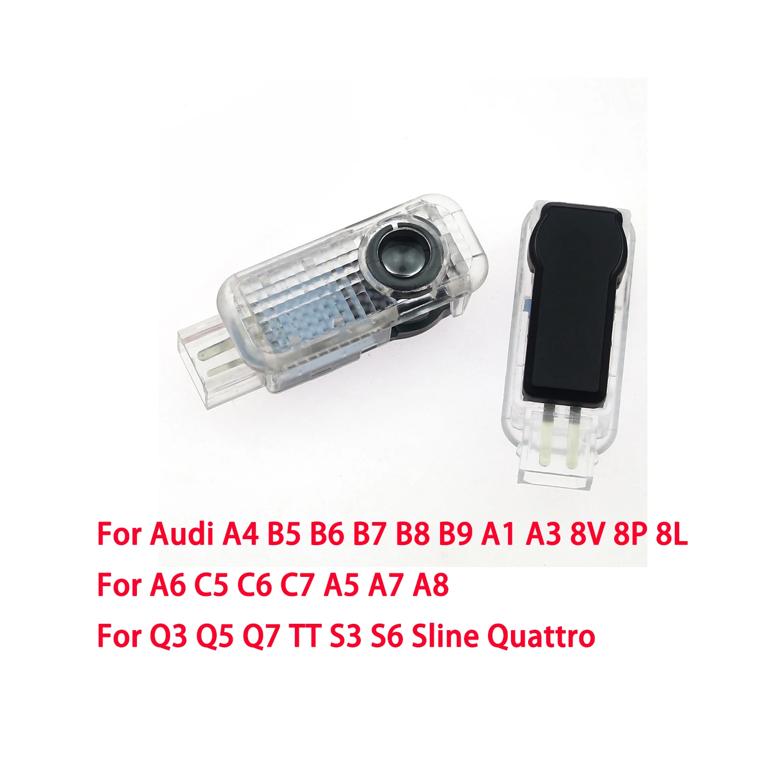 Led Car Door logo Welcome Light For Audi A4 B5 B6 B7 B8 B9 A1 A3 8V 8P 8L A6 C5 C6 C7 A5 A7 A8 Q3 Q5 Q7 TT S3 S6 Sline Quattro