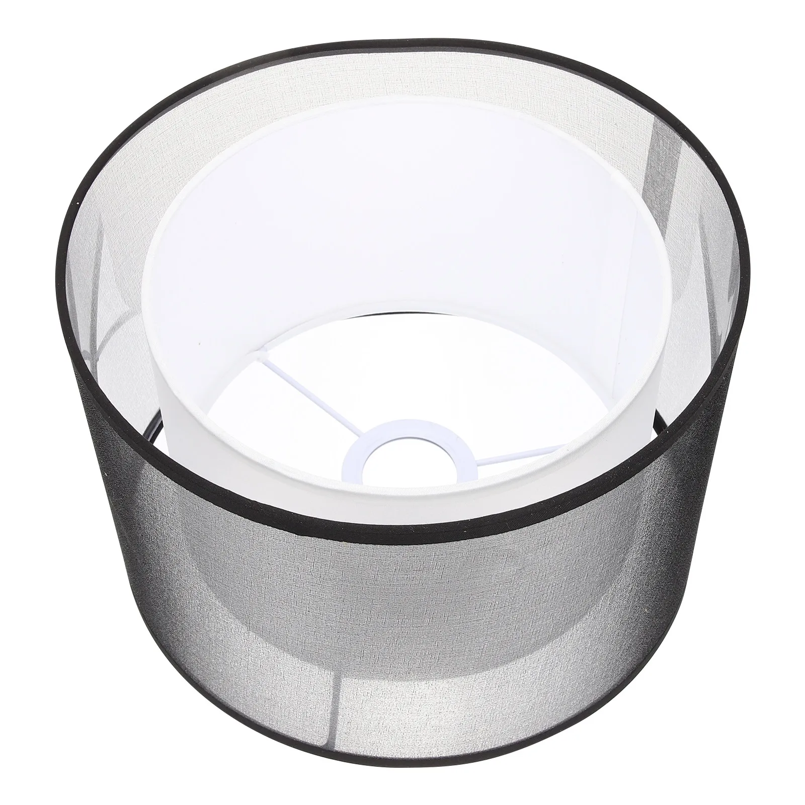 

Двухслойный тканевый абажур в теплом современном стиле для подвесных, напольных, настольных и настенных светильников, для гостиной и спальни, декоративный