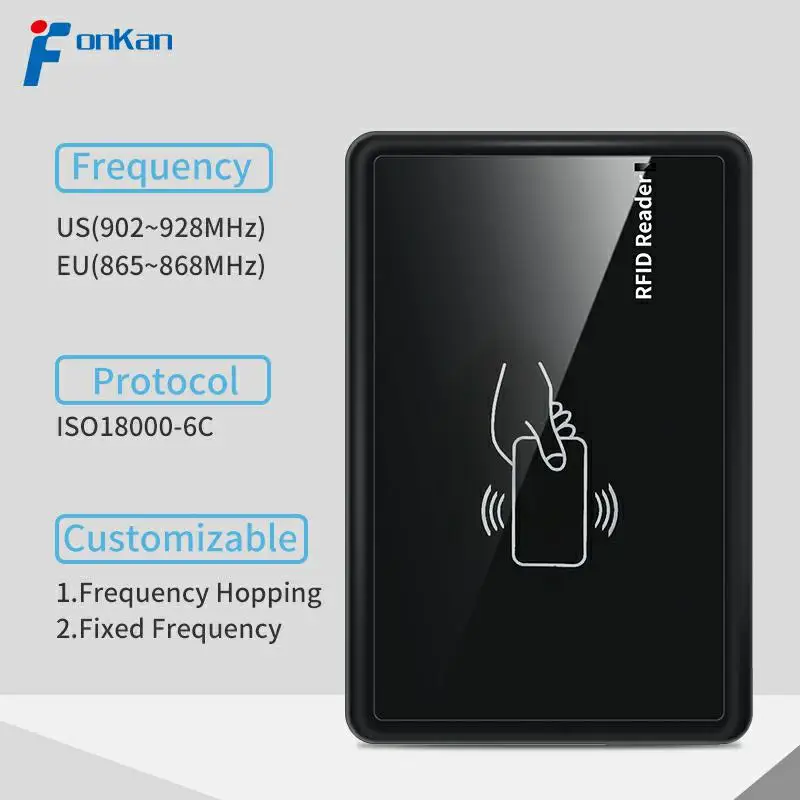 UHF RFID 860-960Mhz Reader and Writer with Mini USB Interfance UHF Reader Provide Demo SDK