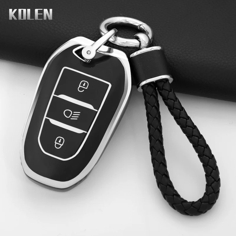 TPU Car Key Case Cover Shell For Peugeot 308 408 508 2008 3008 4008 5008 Citroen C4 C4L C6 C3-XR Picasso DS3 DS4 DS5 Accessories