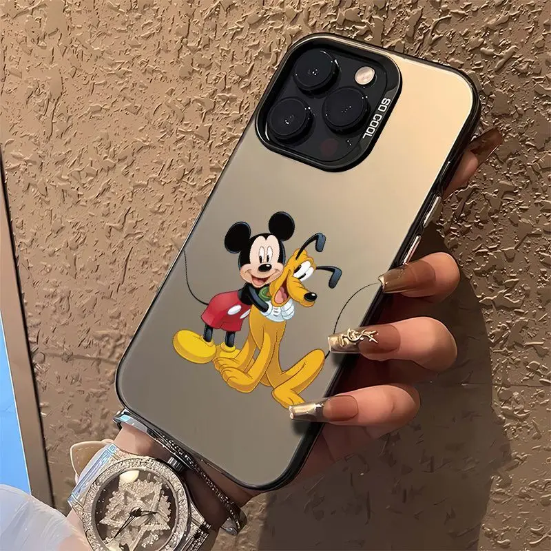 New Disney Mickey Mouse And Pluto Cartoon Phone Case For iPhone 15 14 13 12 16 Pro Max XR XS X 15 14 8 7 Plus 13 12 Mini Cover