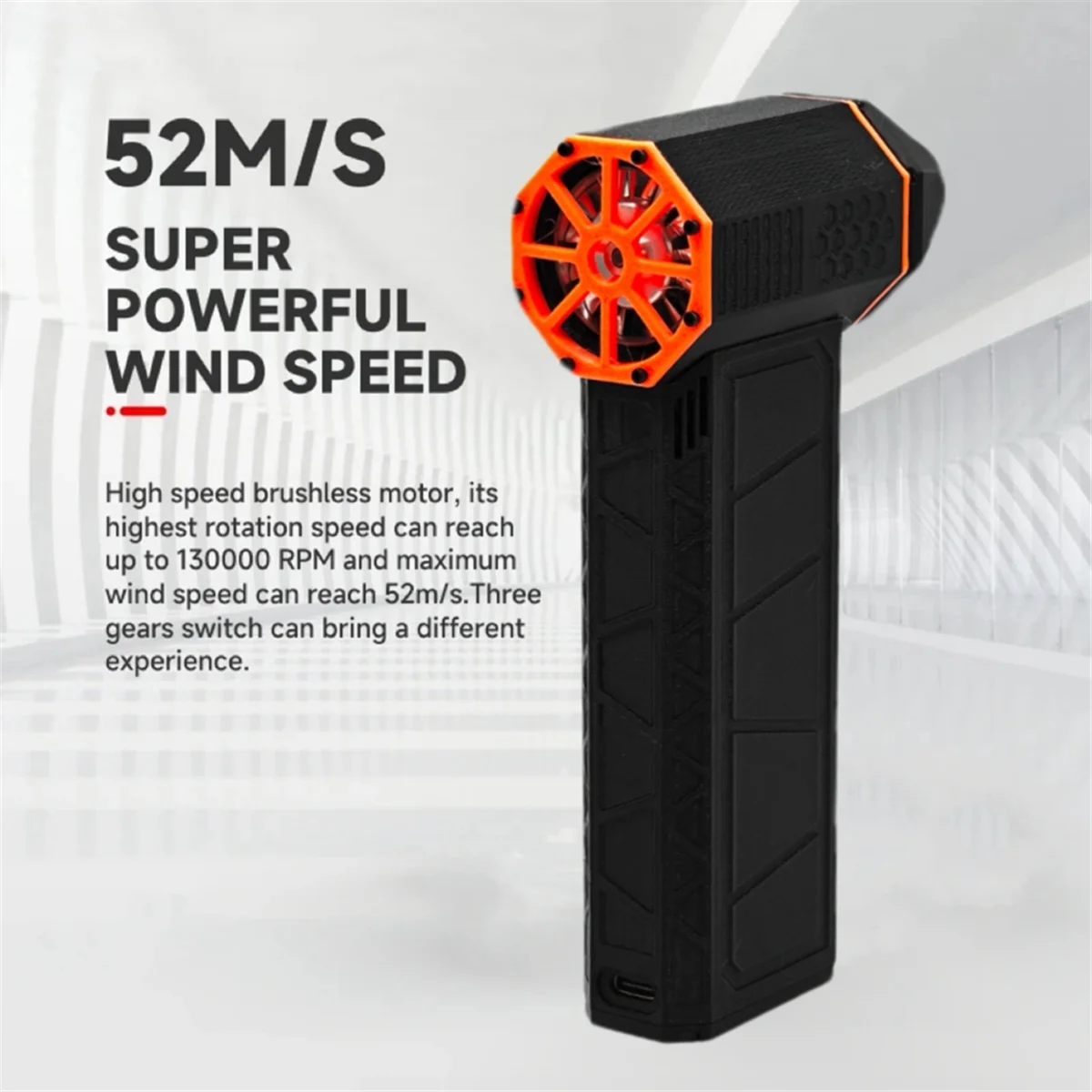 

Fan Turbo Jet Fan 130000RPM 52m/S High Speed Brushless Motor Violent Fan Portable Handheld Turbo Jet Fan Car Wash Blower