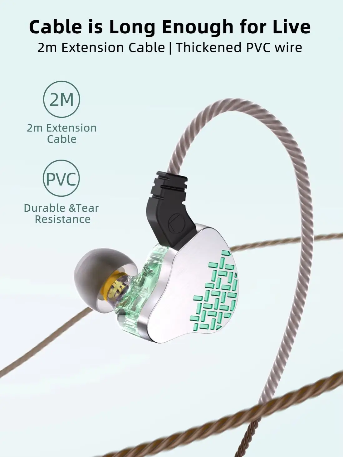 KBEAR Rosefinch HiFi słuchawki douszne OFC odłączany kabel audio przewodowy monitor słuchawkowy dynamiczny zestaw słuchawkowy do muzyki Lark słuchawki douszne IEM — zdjęcie produktu 4