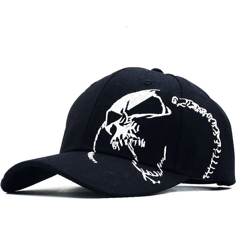 High Quality Personality Skull Embroidery Fashion Baseball Cap Men and Women Couple Outdoor Sports Peaked Cap Sun Hat