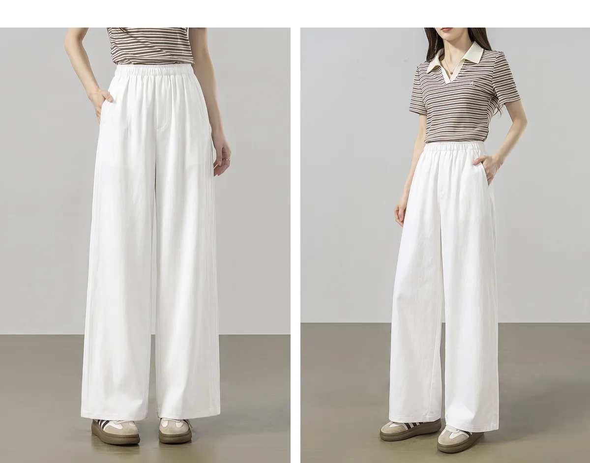 SENTUBILA Damen Sonnenschutzhose mit geradem Bein 2026, schlichte Hosen für den Pendelverkehr mit elastischem Bund, lange Hose Q62KA8170 – Detail 23