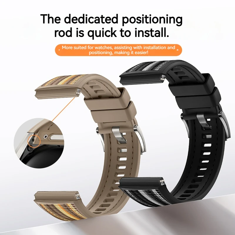 Nylon+Silicone Sport Strap For Huawei Watch GT6 Pro 46mm Woven Bracelet Wristband Replacement Watchbands image 5