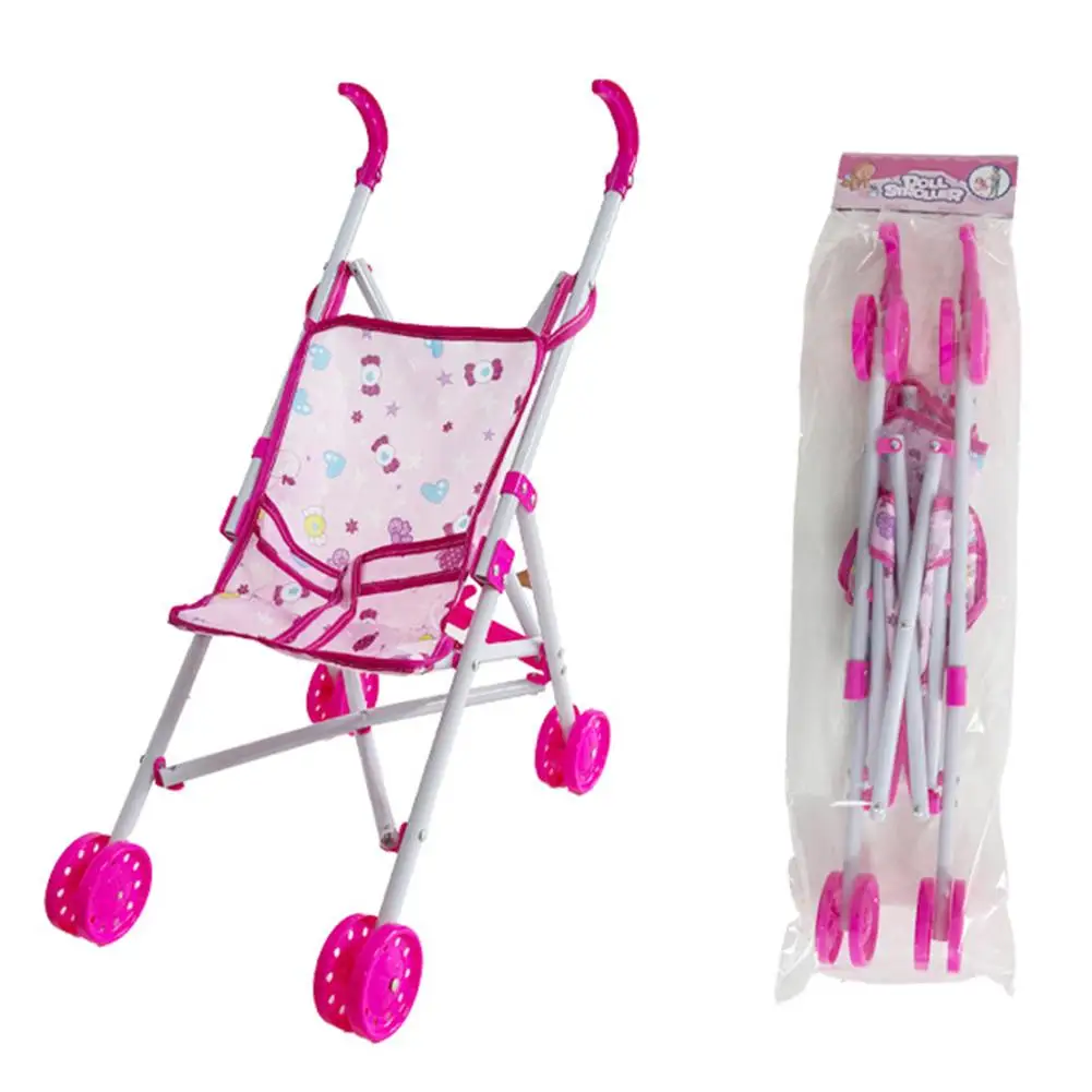 Opvouwbare kinderwagen Fantasiespel speelgoed voor kleine meisjes Jongens Kinderen Poppen Kinderwagen Kinderwagen Speelspel Kinderhuisaccessoires