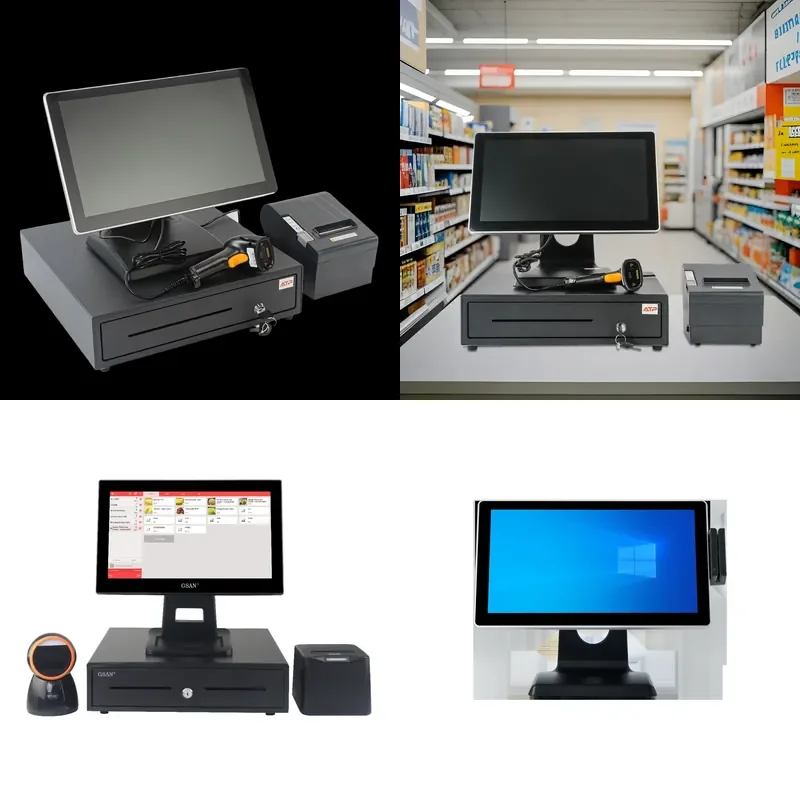 Desktop Touch Screen POS Ordering Machine Android Windows OS Wi-Fi 6 Bluetooth 5.2 for Restaurants Retail Stores ATP TS156