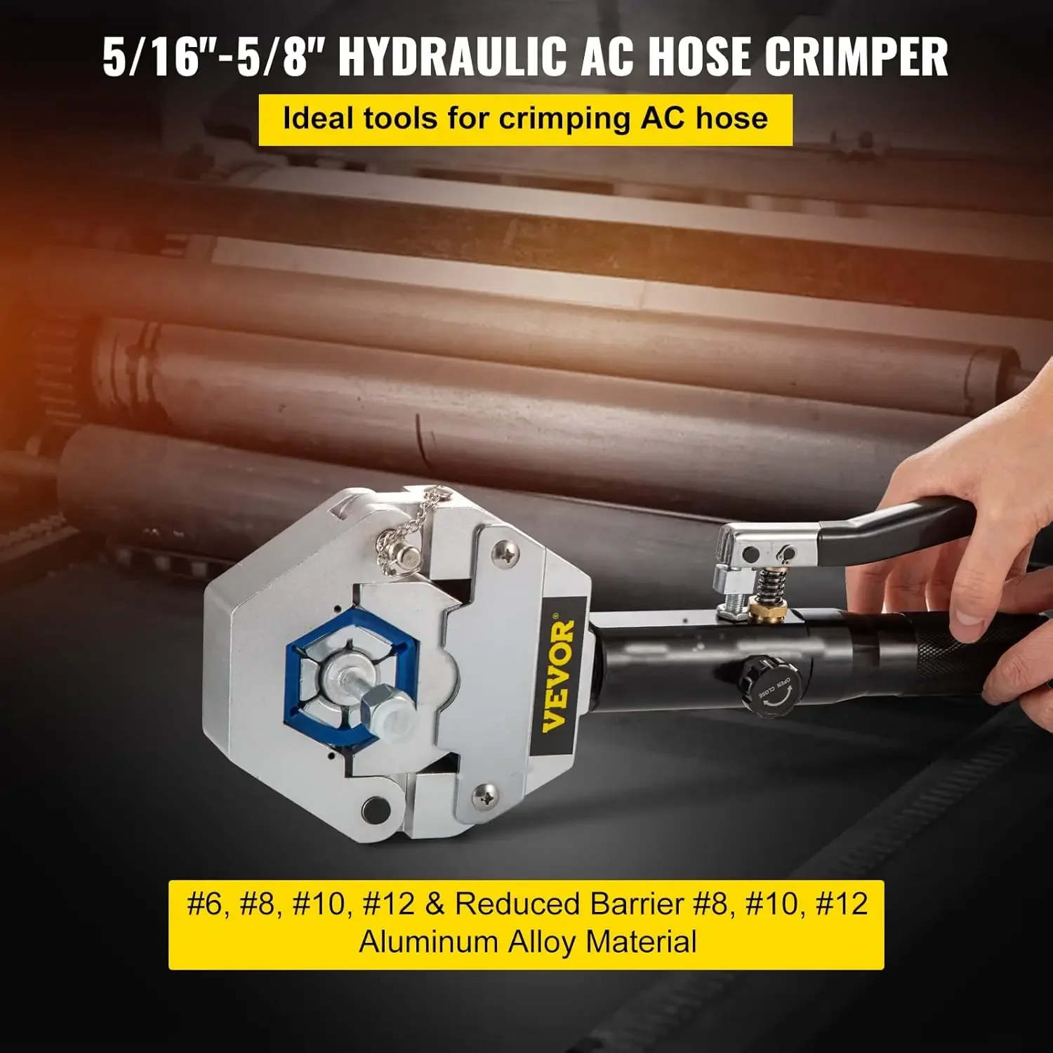 Mophorn Hydraulic Hose Crimper Hydra-Krimp 71500,Manual AC Hose Crimper Kit Air Conditioning Repaire Handheld